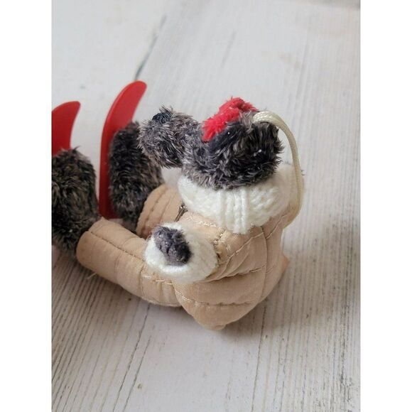 Bath and Body Works ski Bear plush ornament Xmas decor - Picture 3 of 6
